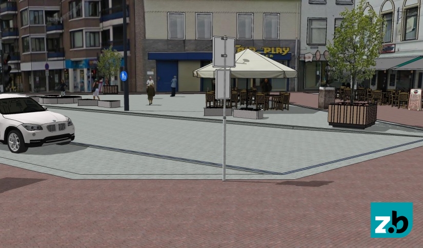 Variant 4: Vlaaien, en verhoogde band.